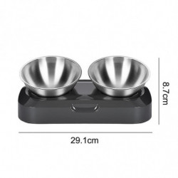 Bol pour chat surélevé, plat pour chat en acier inoxydable pour l’eau alimentaire Anti vomissements surélevé [...]