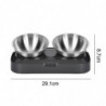 Bol pour chat surélevé, plat pour chat en acier inoxydable pour l’eau alimentaire Anti vomissements surélevé [...]