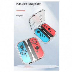 Transparent Storage Case for Switch/OLED Joy-Cons Handle Storage Box Dust-Proof High-Permeability Handle Storage White