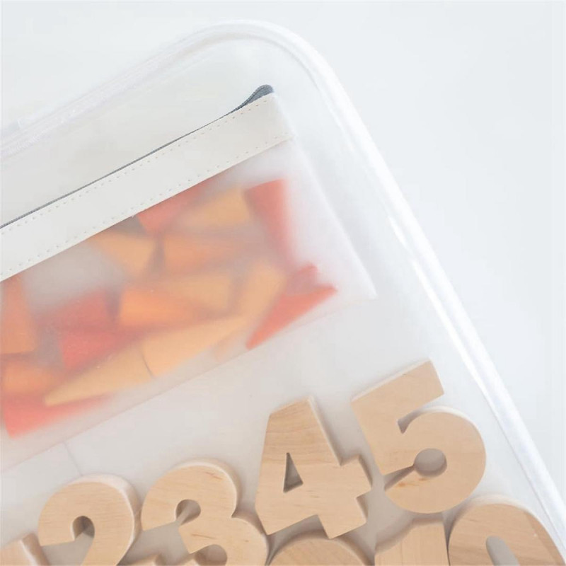 Zippered Pouch Hard,Bliss Bin Storage, for Toys, Zipper, White Bliss Bin,Toy Storage Bin