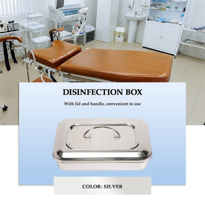 Boîte d’organisateur de conteneur en acier inoxydable Plateau d’instruments à boîte de rangement avec couvercle [...]