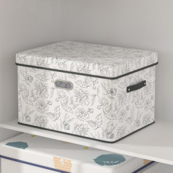 Foldable Clothes Organize Box With Flip-top Lid Storage Box For Blankets Comforters Clothing