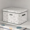 Foldable Clothes Organize Box With Flip-top Lid Storage Box For Blankets Comforters Clothing