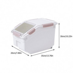 1pc Home Rice Box Rice Bucket Moisture-proof Rice Box Sealing Rice Bin (pink)