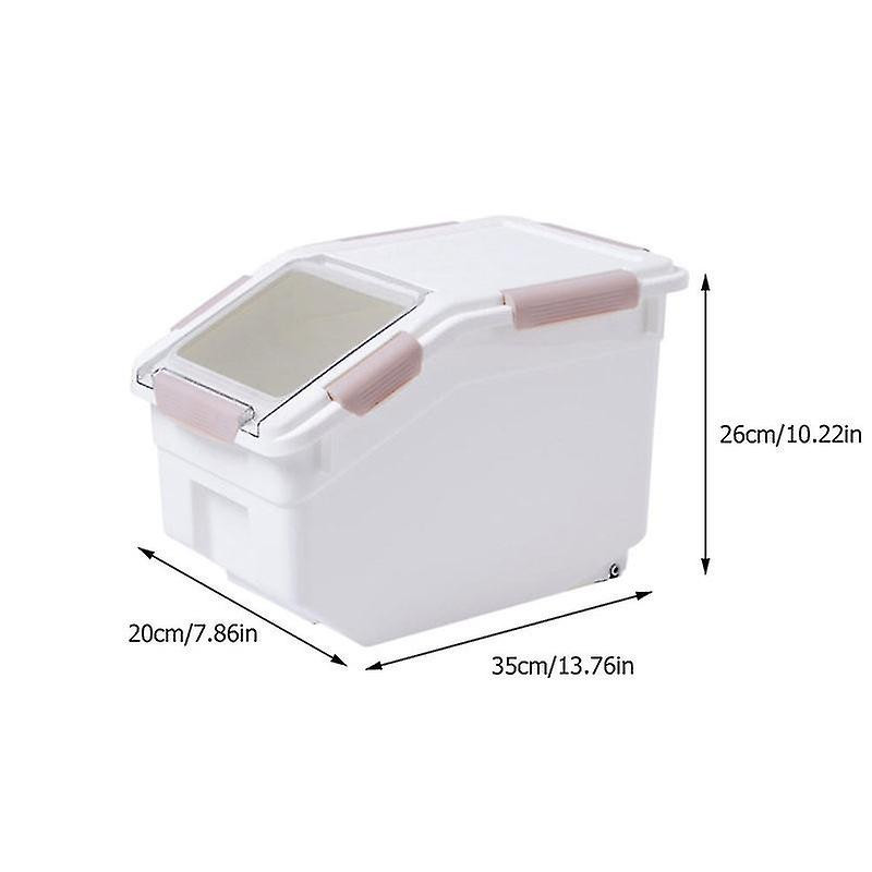 1pc Home Rice Box Rice Bucket Moisture-proof Rice Box Sealing Rice Bin (pink)