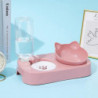 Cute Food Bowl And Water Bowl Set For Cats.tilted Raised Cat Food Bowl