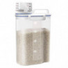 Rice Cereal Container- Food Rice Container Plastic With Measuring Cup