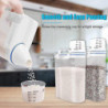 Rice Cereal Container- Food Rice Container Plastic With Measuring Cup