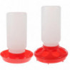 2Pcs Portable Poultry Feeder Chickens Duck Water Food Container Food Eating Tool