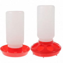 2Pcs Portable Poultry Feeder Chickens Duck Water Food Container Food Eating Tool