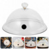2Pcs Smoky Protection Covers Home Food Lid Tray Tents Transparent Food Lids