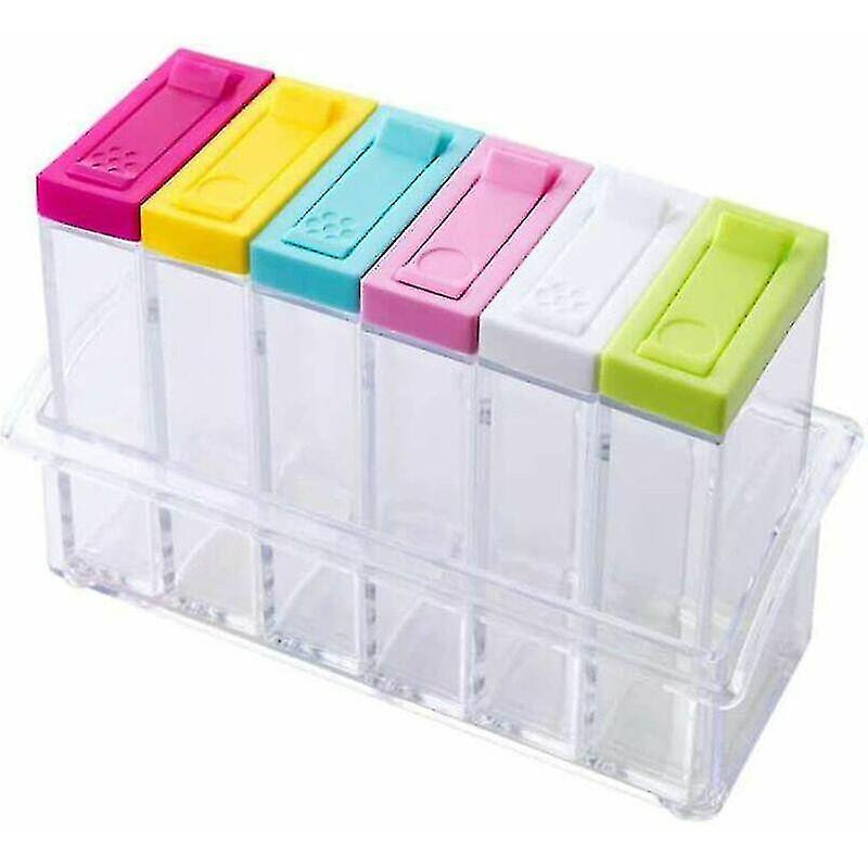 Wruas Spice Box, Spice Bottle Storage Box For Kitchen Bottles, Transparent Storage Box Gift