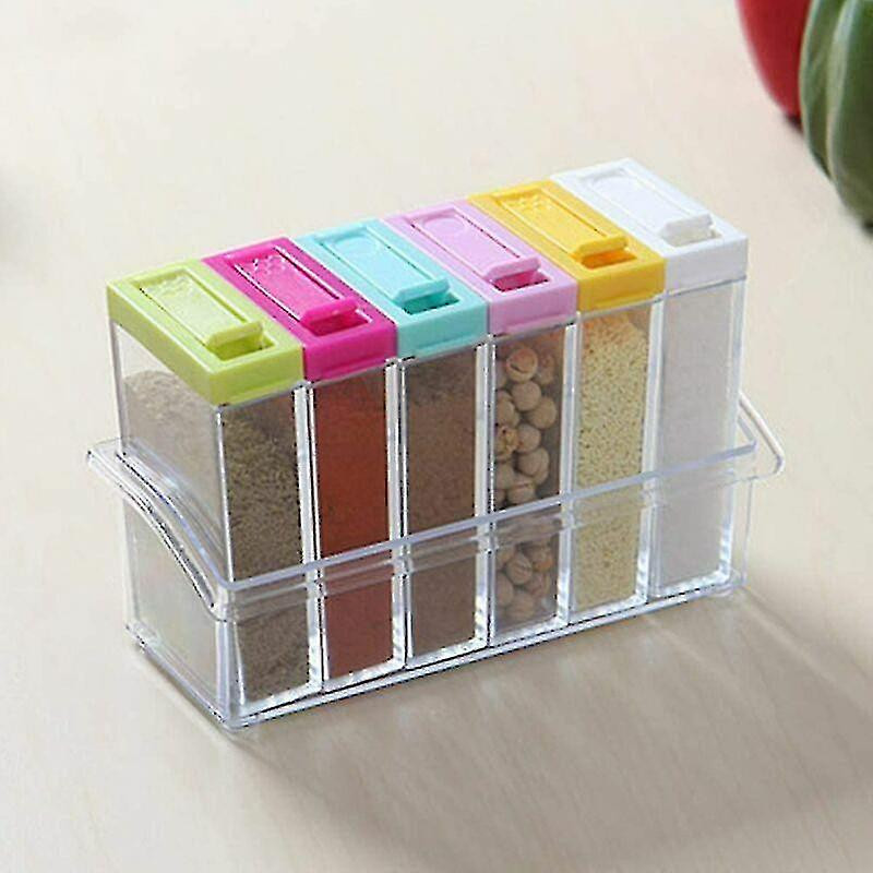 Wruas Spice Box, Spice Bottle Storage Box For Kitchen Bottles, Transparent Storage Box Gift