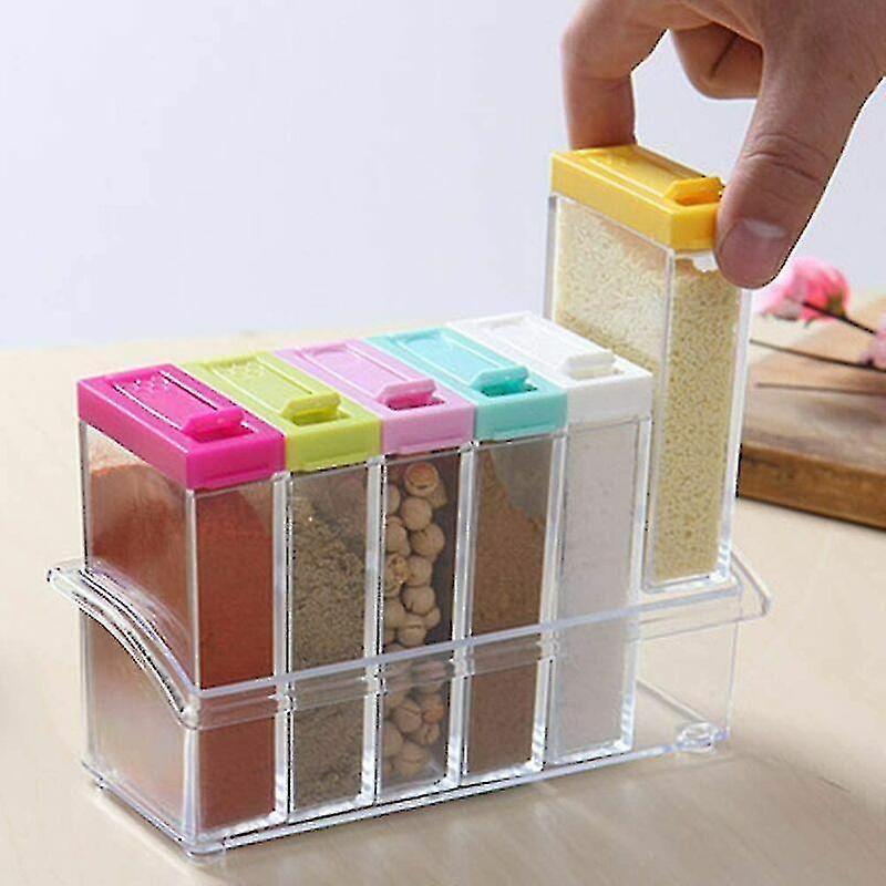 Wruas Spice Box, Spice Bottle Storage Box For Kitchen Bottles, Transparent Storage Box Gift
