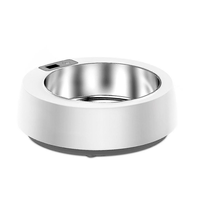 Round Stainless Steel Pet Smart Heating Bowl Cat And Dog Basin Cat Food And Dog Food Feeder