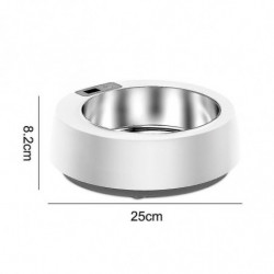 Round Stainless Steel Pet Smart Heating Bowl Cat And Dog Basin Cat Food And Dog Food Feeder