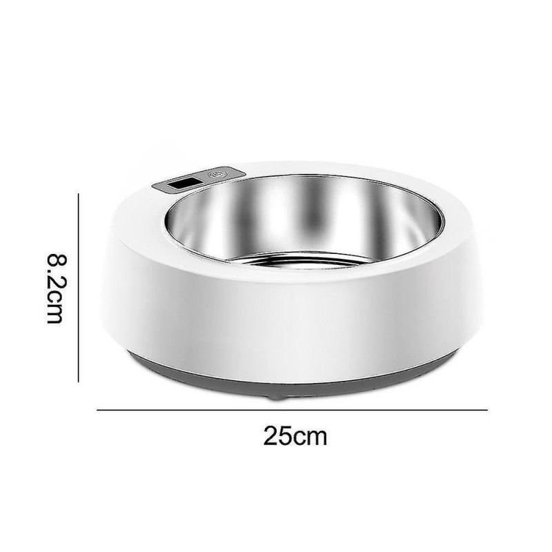 Round Stainless Steel Pet Smart Heating Bowl Cat And Dog Basin Cat Food And Dog Food Feeder