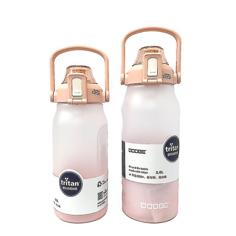 Large Capacity Portable Plastic Gradient Straw Cup Green + Random Stickers + Random Stereo Stickers 1500ml