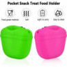 Dog Treat Pouch, 2pcs Acsergery Silicone Dog Training Bag Portable Pet Feeding Bag Gift