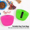 Dog Treat Pouch, 2pcs Acsergery Silicone Dog Training Bag Portable Pet Feeding Bag Gift