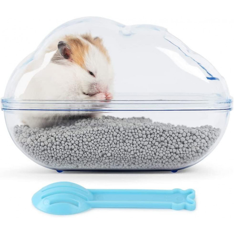 Heytea Hamster Sand Bath Container Large Transparent Plastic Toilet With Scoop Set For Small Pet Animals Cage [...]
