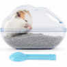 Heytea Hamster Sand Bath Container Large Transparent Plastic Toilet With Scoop Set For Small Pet Animals Cage [...]