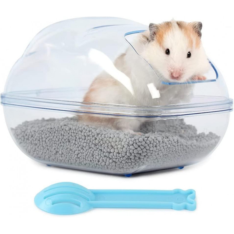 Heytea Hamster Sand Bath Container Large Transparent Plastic Toilet With Scoop Set For Small Pet Animals Cage [...]