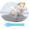Heytea Hamster Sand Bath Container Large Transparent Plastic Toilet With Scoop Set For Small Pet Animals Cage [...]