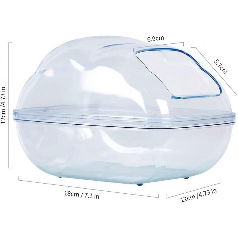 Heytea Hamster Sand Bath Container Large Transparent Plastic Toilet With Scoop Set For Small Pet Animals Cage [...]
