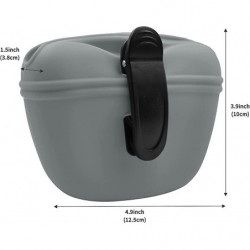 Silicone Dog Treat Pouch With Acsergery Clip,portable Dog Food Container For Training Gift