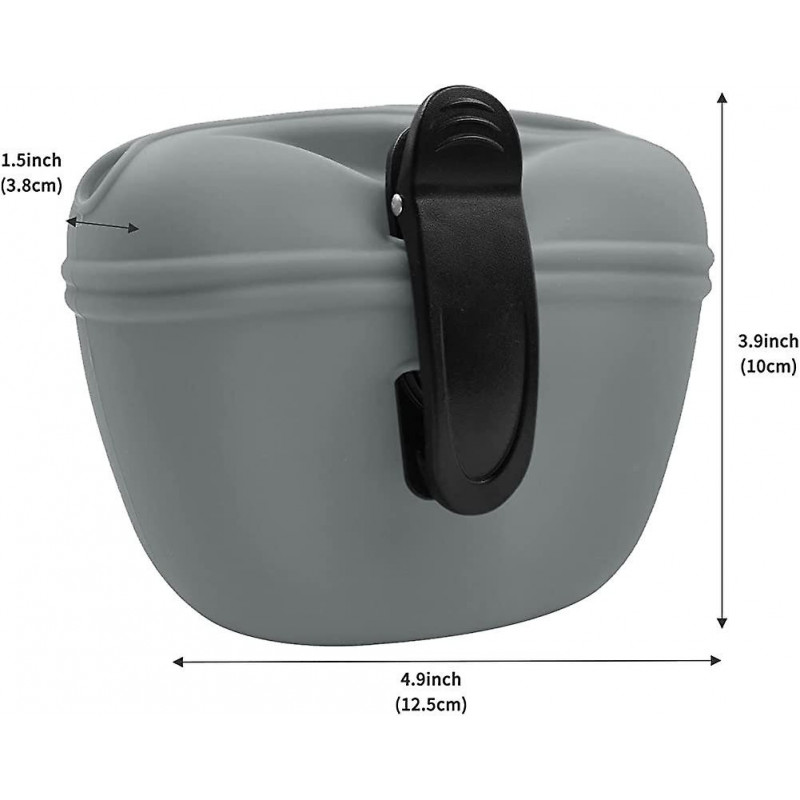 Silicone Dog Treat Pouch With Acsergery Clip,portable Dog Food Container For Training Gift