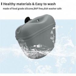 Silicone Dog Treat Pouch With Acsergery Clip,portable Dog Food Container For Training Gift