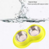 Pet Stainless Steel Double Bowl Pet Dog Bowl Tableware Cat Anti-antworm Cat Bowl