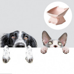 Cat Bowl Dog Bowl Oblique Mouth Bowl High Foot Bowl Flat Face Cat Bowl To Protect The Spine