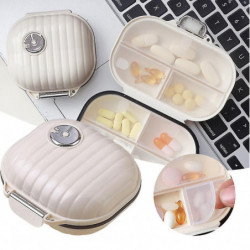 Mini Portable Tablets Dispenser Large Capacity Medicine Box Moisture-proof Sealed Tablets Storage Box