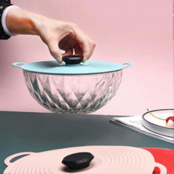 Self-Sealing Cover Round Silicone Lid Food Fresh Keeping Lid Flexible Silicone Sealed Cover