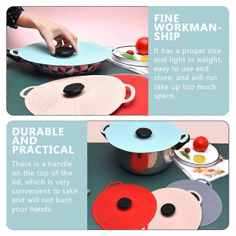 Self-Sealing Cover Round Silicone Lid Food Fresh Keeping Lid Flexible Silicone Sealed Cover