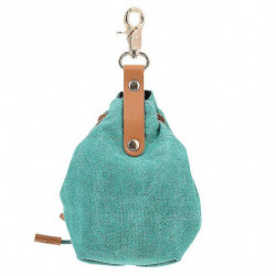11X7x7cm green pet food containers multi-function treat bag canvas snack bag portable treat holder p