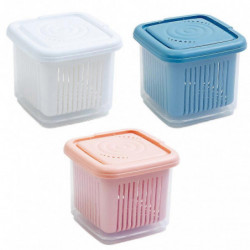 3pcs Transparent Food Containers Fresh-keeping Containers (Assorted Color)