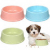 3pcs Medium Candy Colored Round Bowl Plastic Foods Container for Pet Dog Cat Random Color