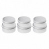 6 Pieces Aluminium Lip Balm Empty Pot Jar Tin Container Box With Screw Lid