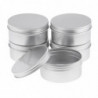 6 Pieces Aluminium Lip Balm Empty Pot Jar Tin Container Box With Screw Lid