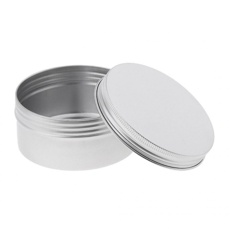 6 Pieces Aluminium Lip Balm Empty Pot Jar Tin Container Box With Screw Lid