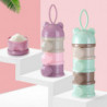 Cartoon Milk Powder Dispenser Portable Large Capacity Infant Milk Powder Box Candy Food Box Light Green