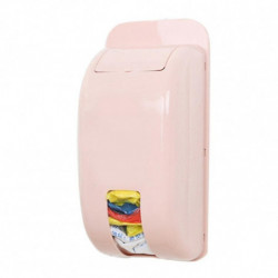 Wall Mounted Plastic Bag Holder - Pink Garbage Bag Storage Box Organizer