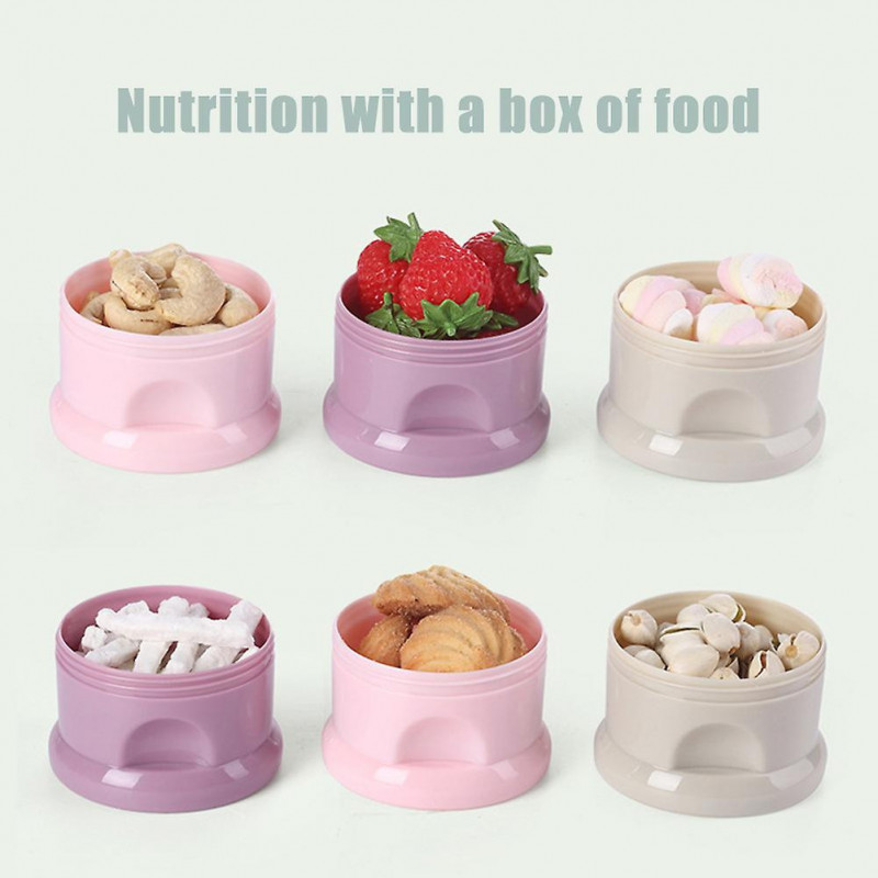 Cartoon Milk Powder Dispenser Portable Large Capacity Infant Milk Powder Box Candy Food Box Light Green