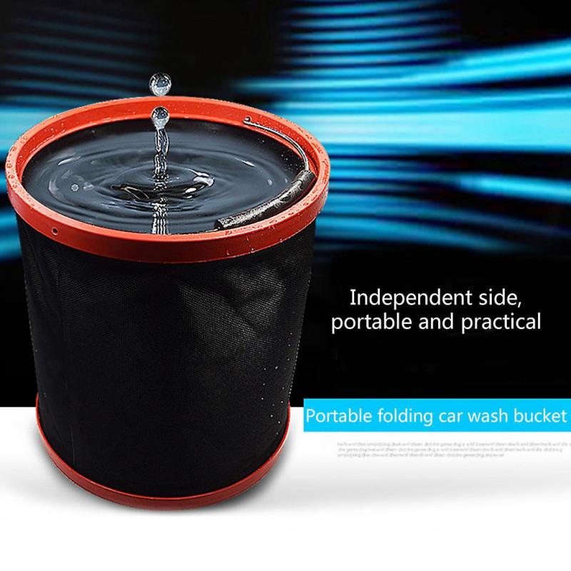 Seau pliable de grande capacité avec couvercle Seau de récipient d’eau polyvalent