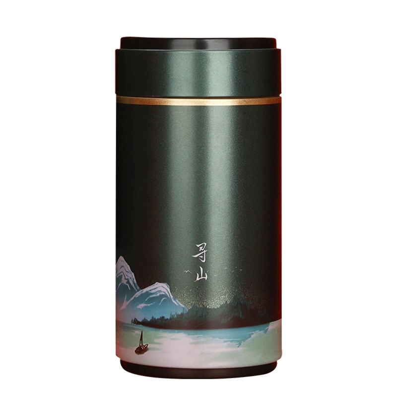 Boîte de stockage en fer blanc rond Conteneur hermétique pour réservoir pour étui pour thé Snac