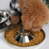 Stainless Steel Dog Bowl Hammered Puppy Litter Food Feeding Weaning