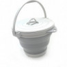 10l (2.64gallon) Collapsible Fishing Bucket With Locking Lid - Foldable Round Tub - Portable Plastic Water Pail - [...]